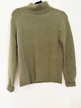 Point Sur green turtleneck size small merino wool and alpaca